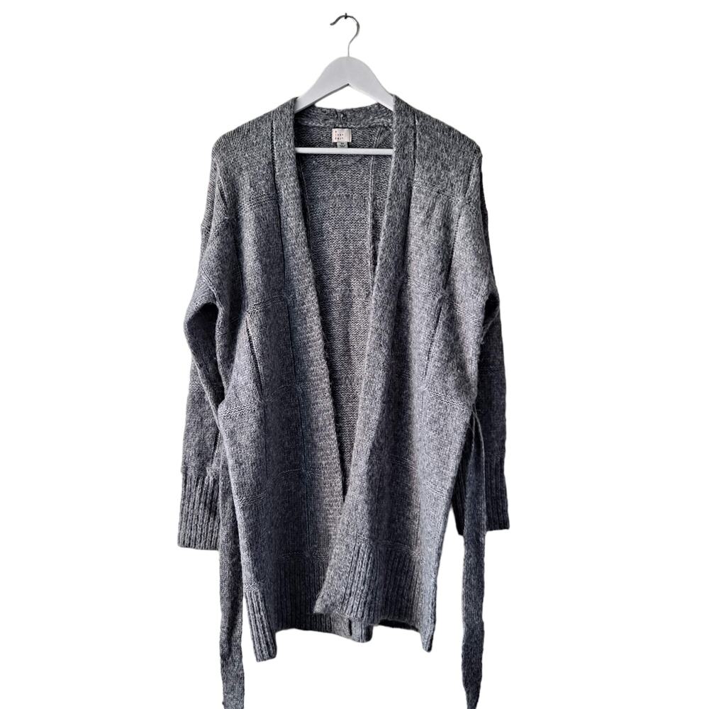 A New Day Womens Gray Heather Soft Longline Oversized Open Cardigan - Size XS